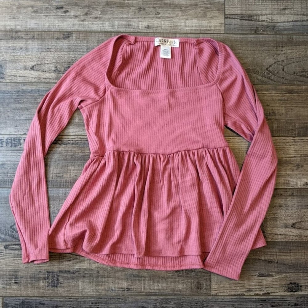 Coral Square Neck Top